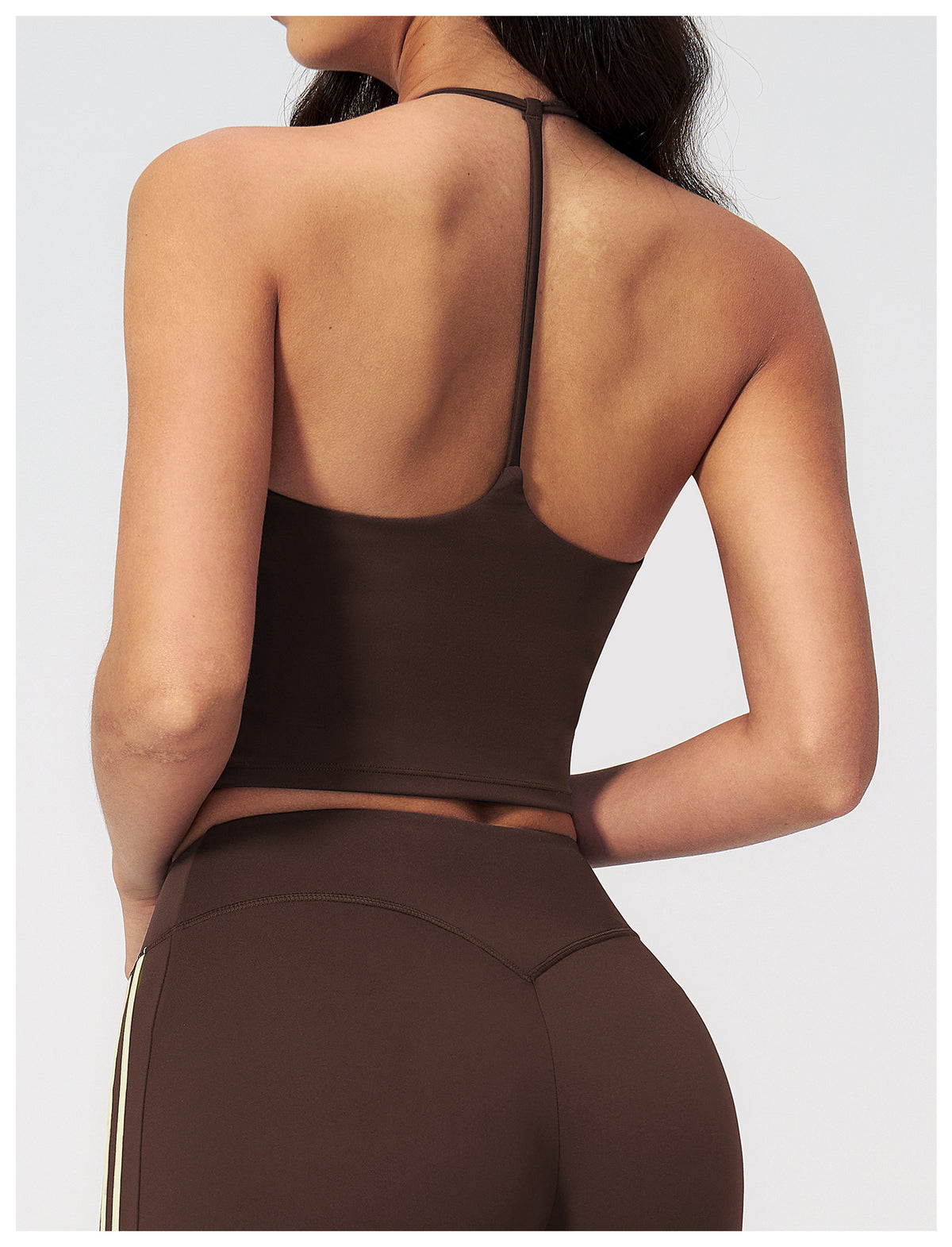 Women V Neck T-Back Halter Crop Yoga Vest