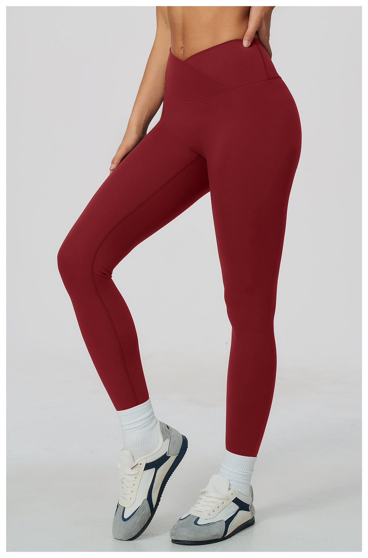 Women Cross Waist High Waisted Yoga Leggings