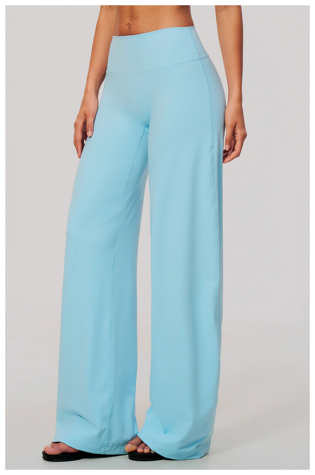 Women No Front Seam High Waisted Loose Fit Wide Leg Yoga Pants