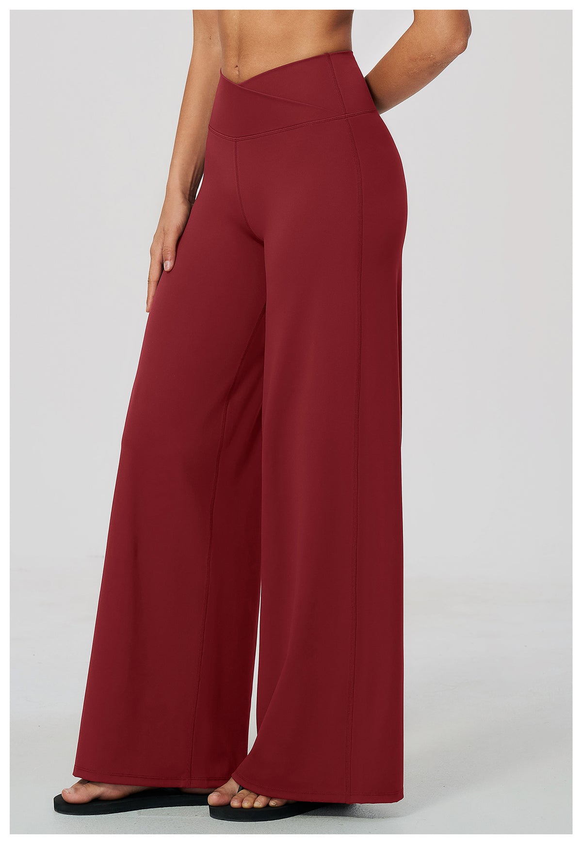 Women Cross Waist High Waist Wide Leg Yoga Pants
