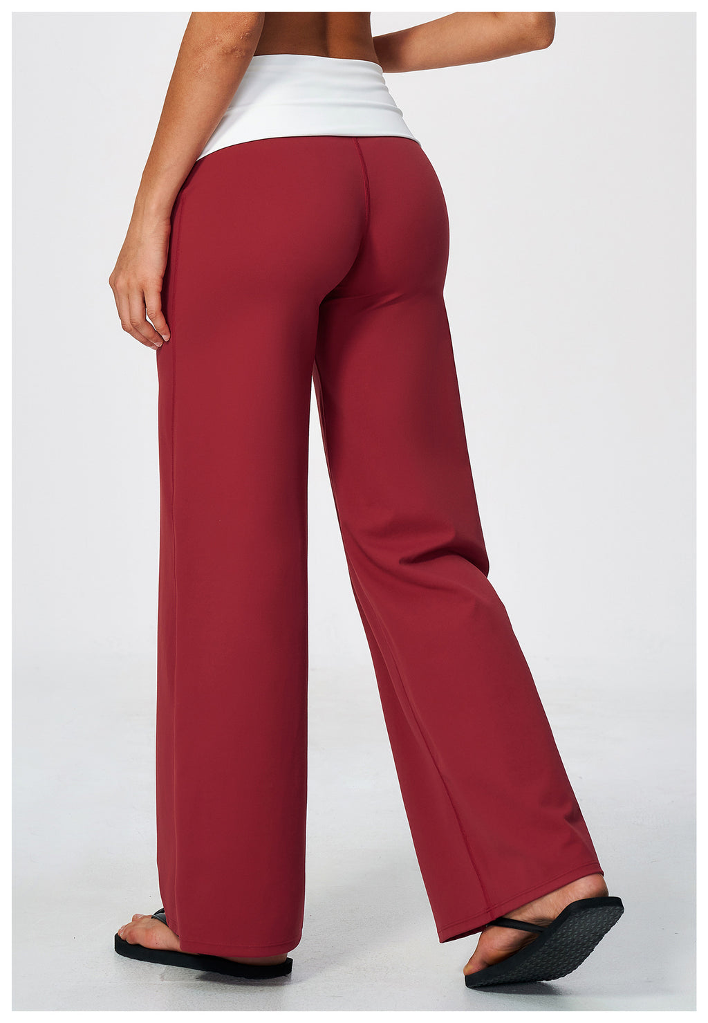 Women Brushed ColorBlock High Waisted Wide Leg Yoga Athletic Pants