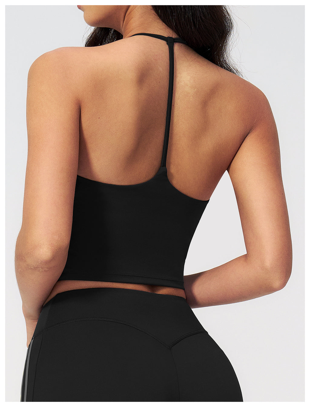 Women V Neck T-Back Halter Crop Yoga Vest