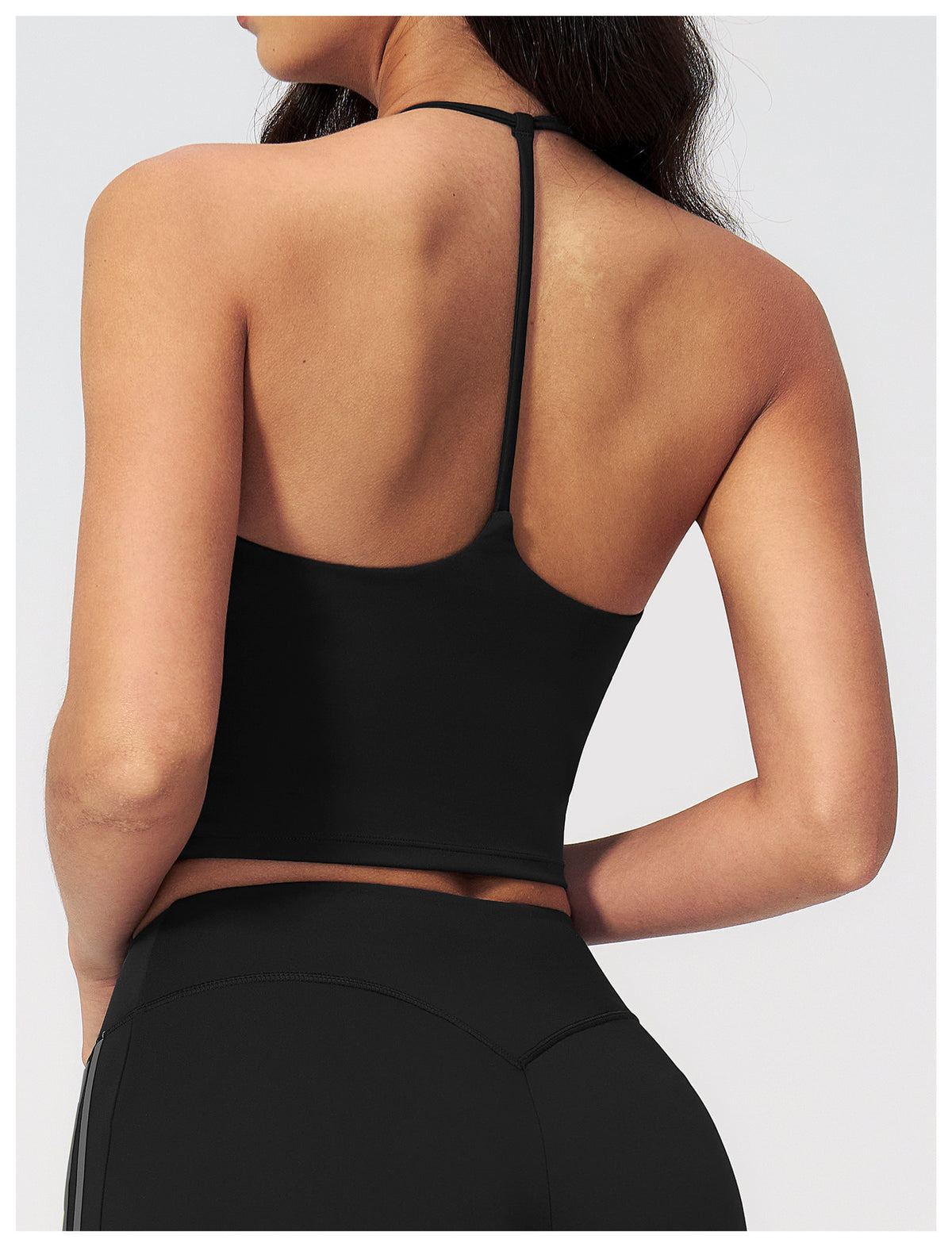Women V Neck T-Back Halter Crop Yoga Vest