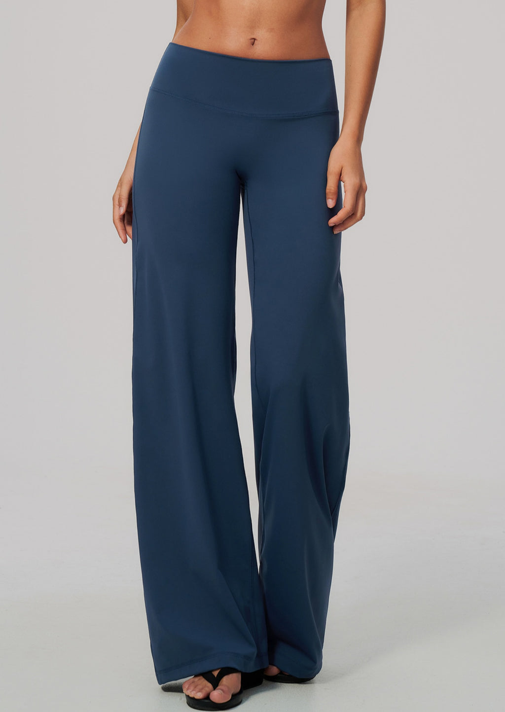 Women No Front Seam High Waisted Loose Fit Wide Leg Yoga Pants