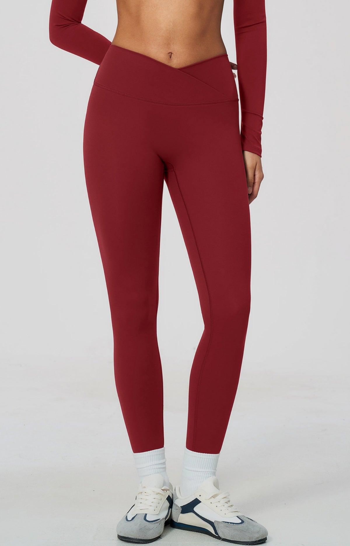 Women Cross Waist High Waisted Yoga Leggings