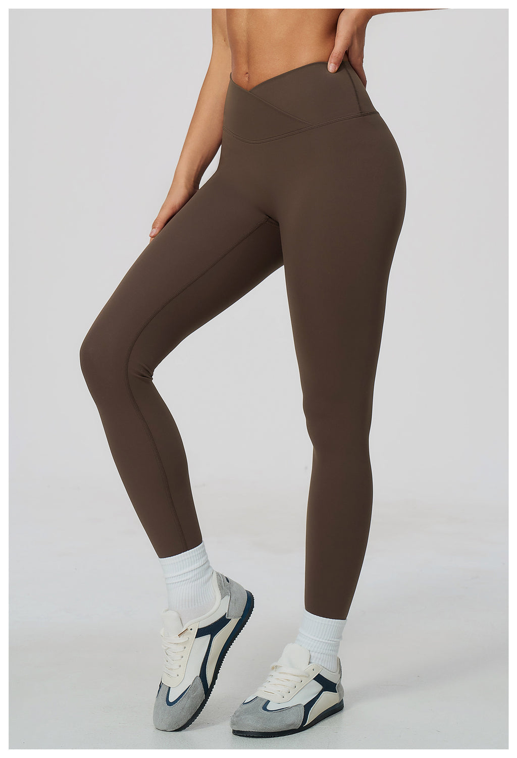 Women Cross Waist High Waisted Yoga Leggings