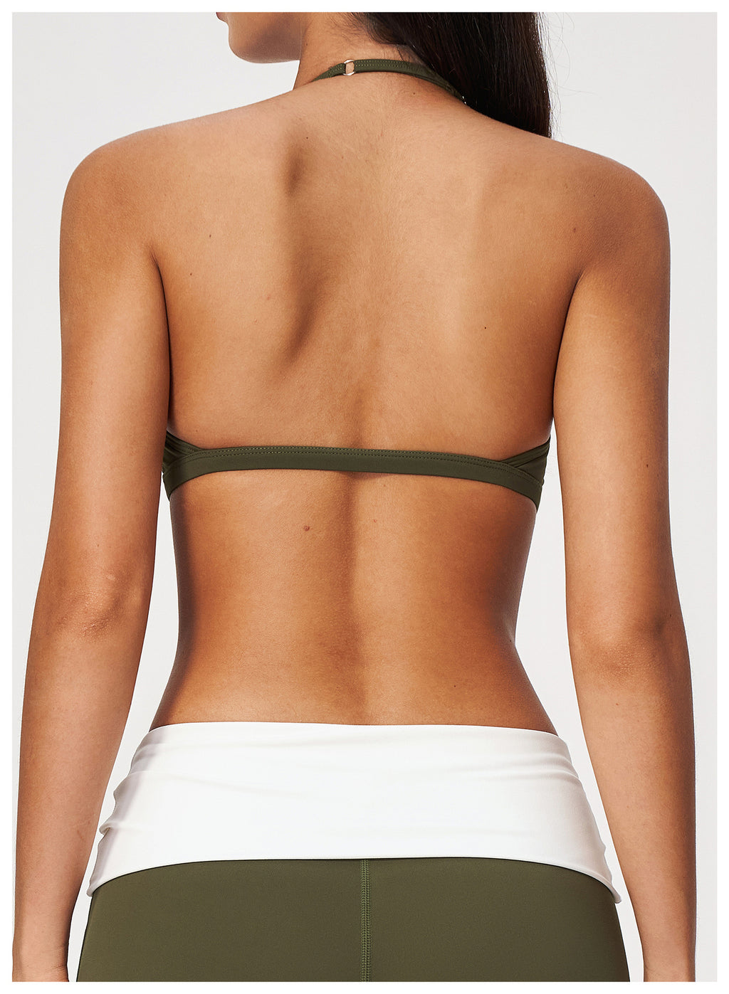 Women Deep V-Neck Halter Thin Strap Backless Sports Bra