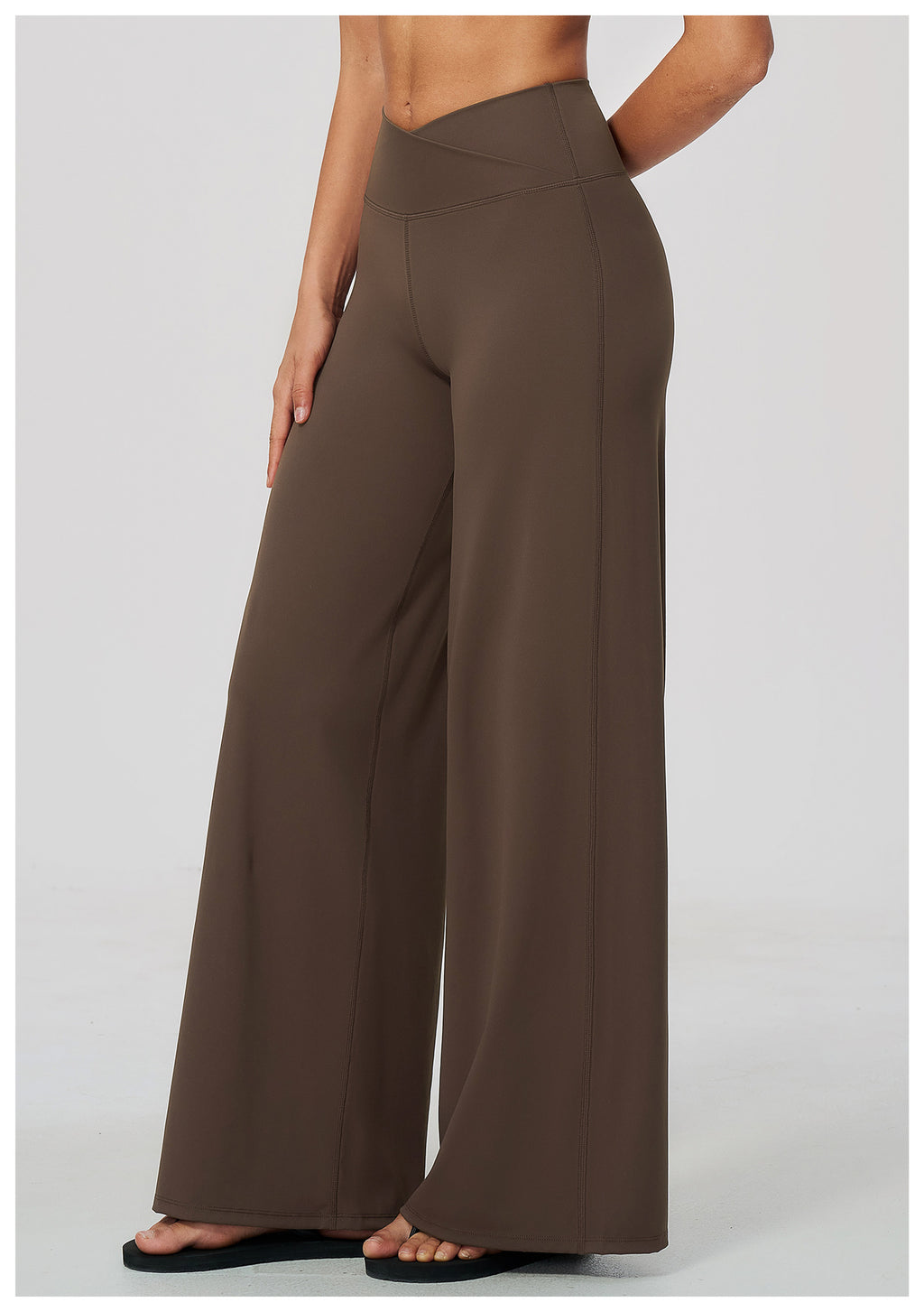 Women Cross Waist High Waist Wide Leg Yoga Pants