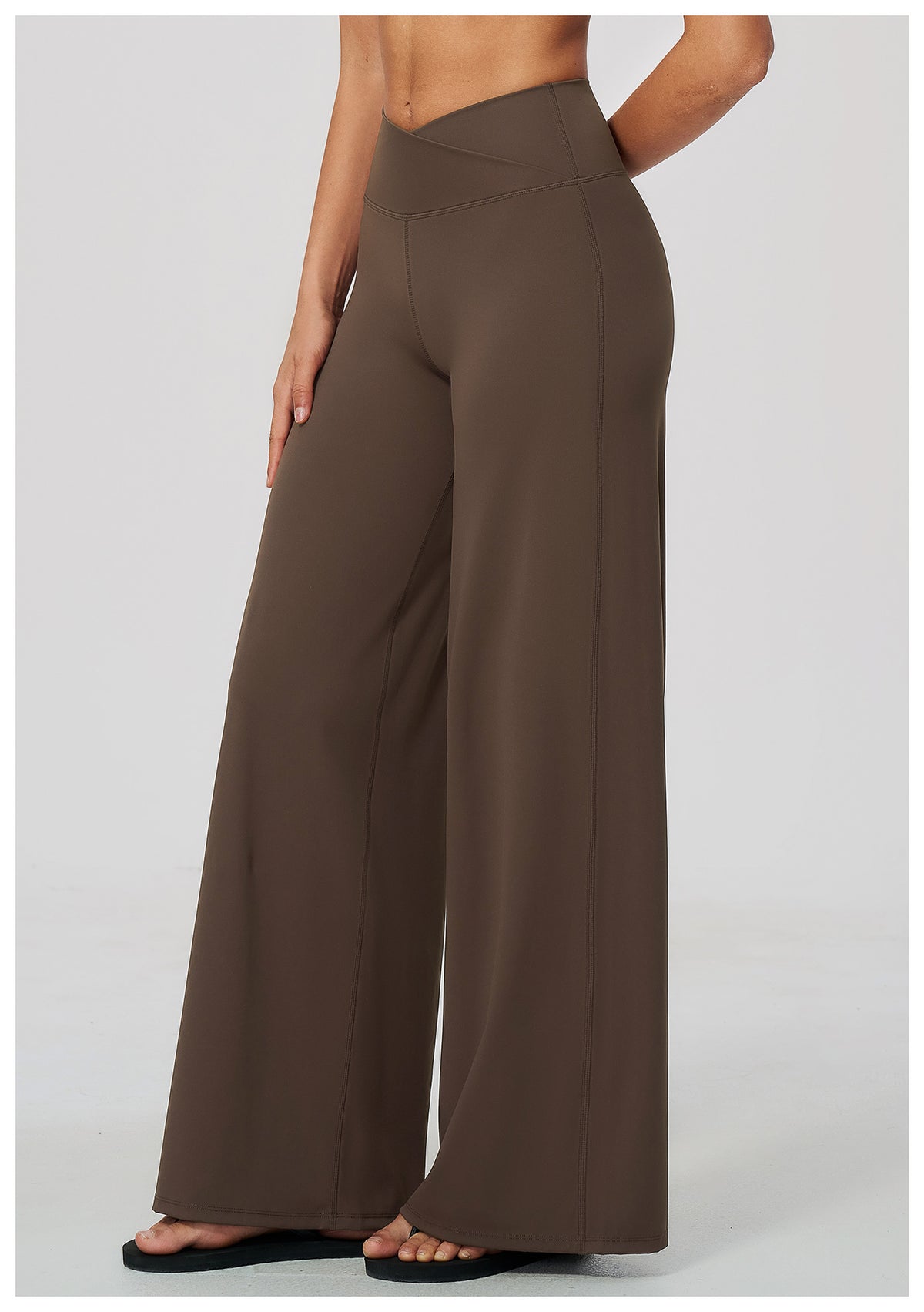 Women Cross Waist High Waist Wide Leg Yoga Pants