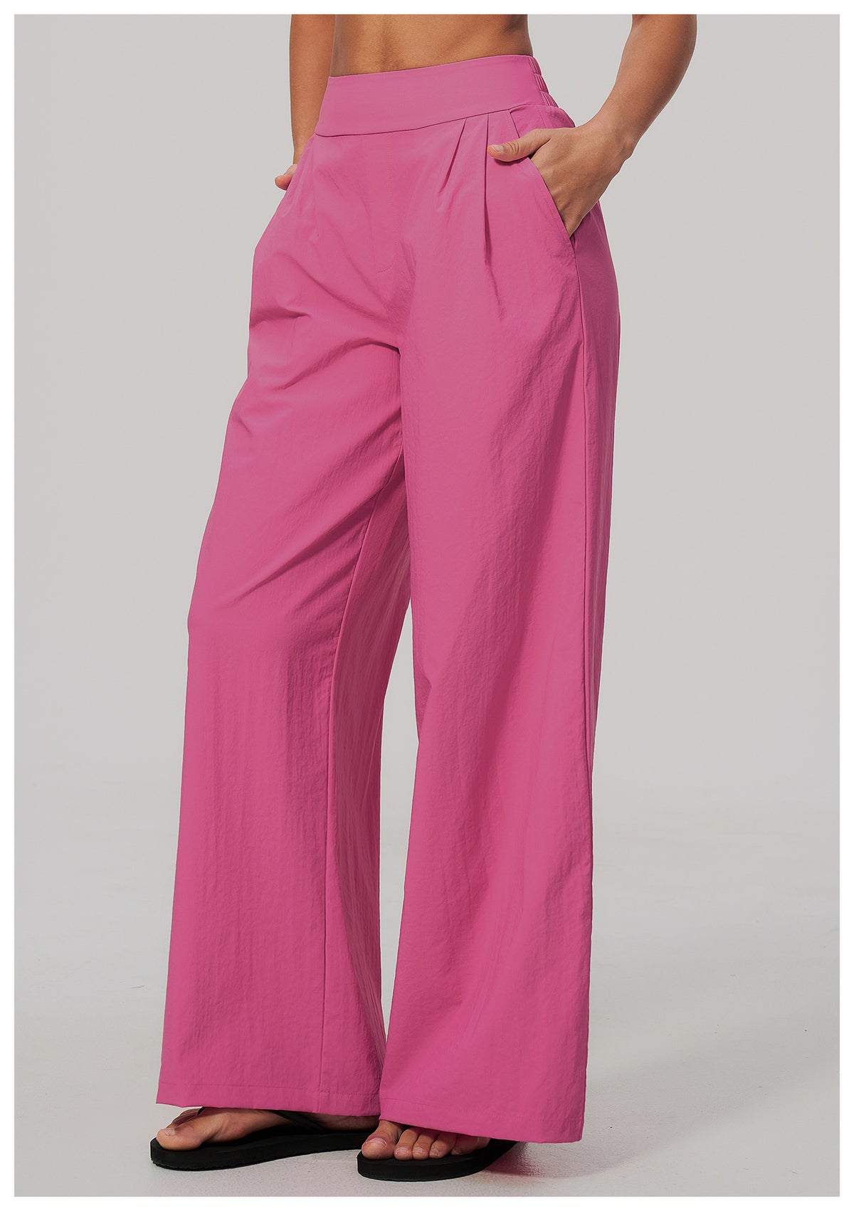 Women High Waist Loose Casual Sports Wide Leg Pants