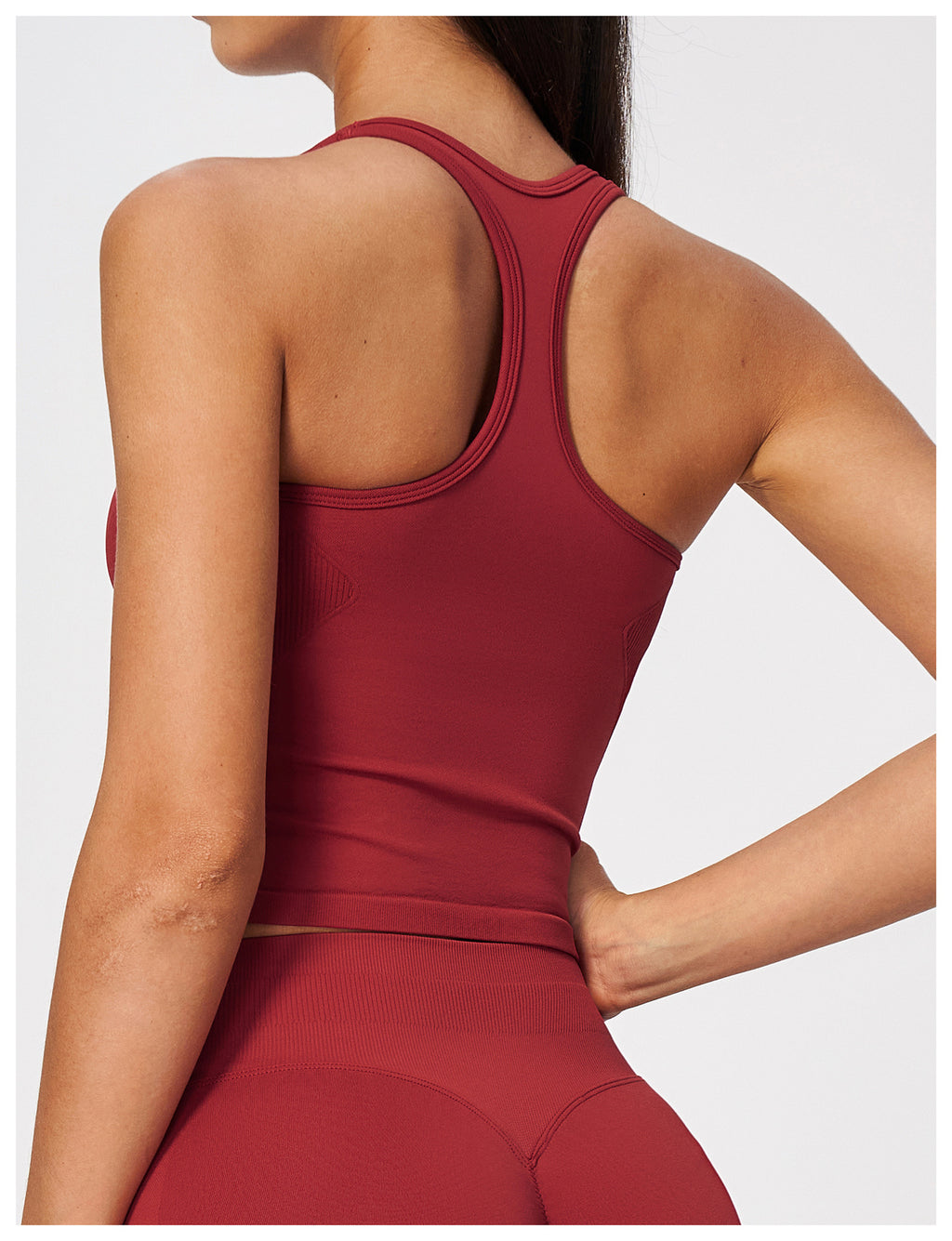 Women Seamless Halter Racerback Yoga Vest with Removable Pads