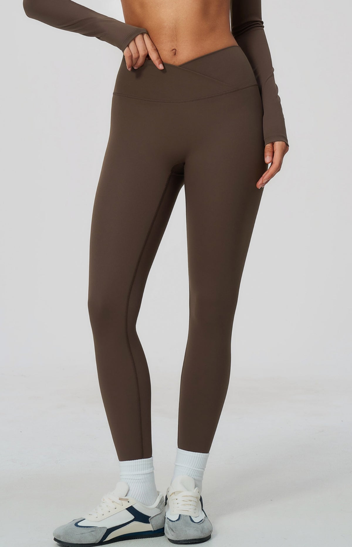 Women Cross Waist High Waisted Yoga Leggings