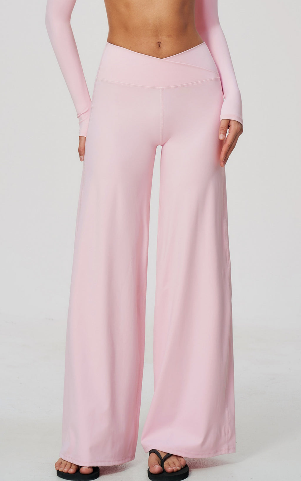 Women Cross Waist High Waist Wide Leg Yoga Pants