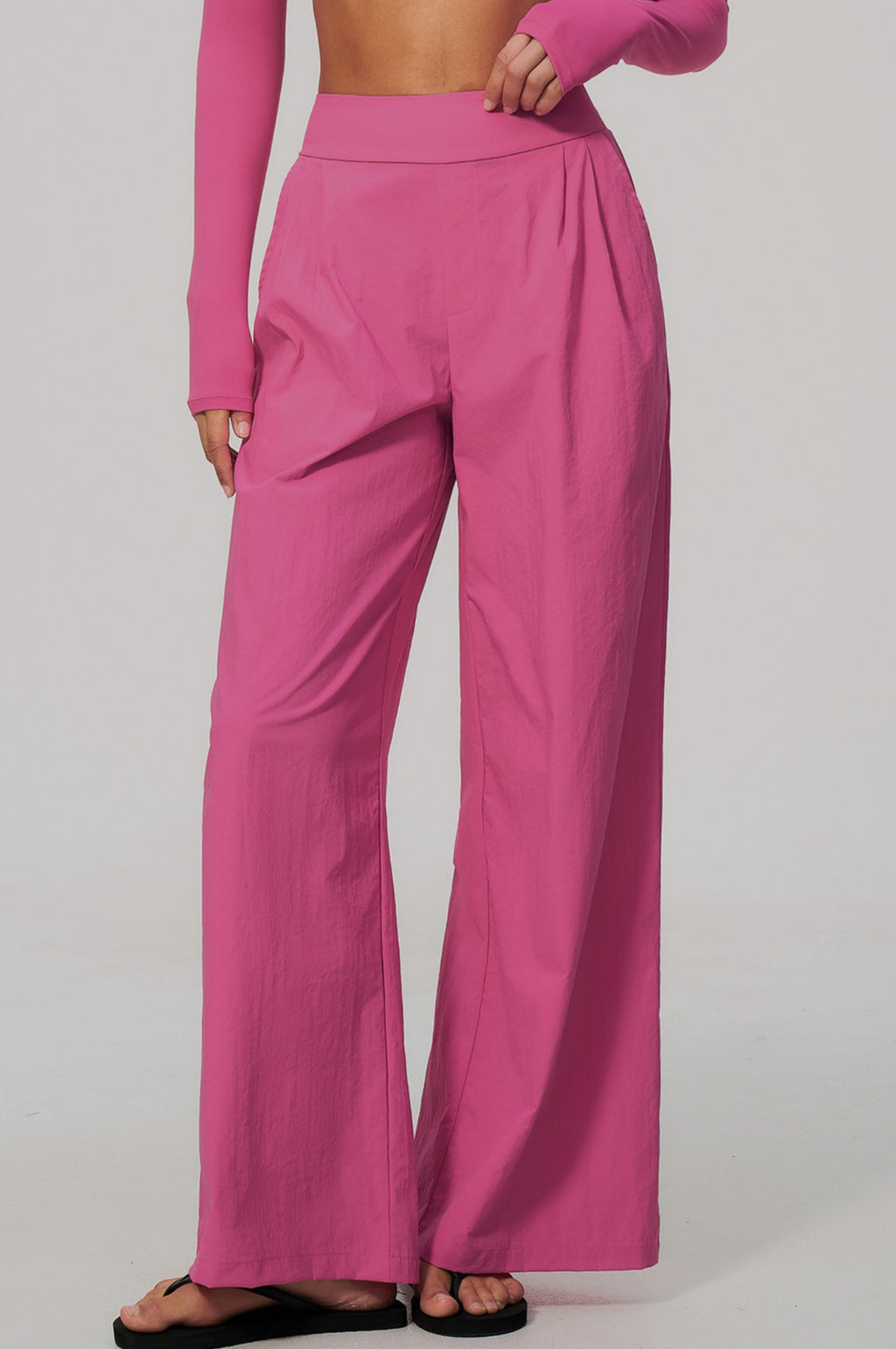 Women High Waist Loose Casual Sports Wide Leg Pants