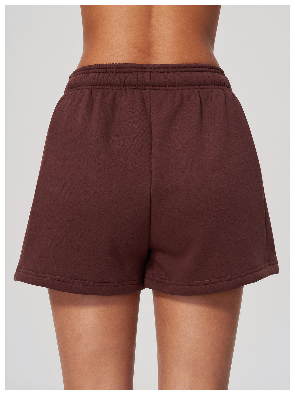 Women Fleece Lined Sweat Shorts Drawstring Waist Loose Warm Shorts with Side Pockets for Autumn Winter