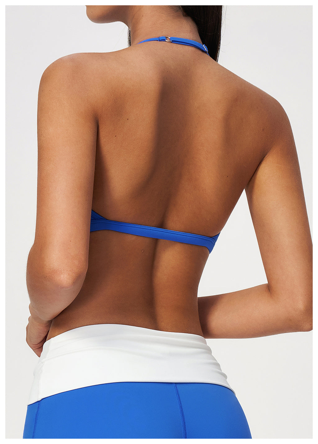 Women Deep V-Neck Halter Thin Strap Backless Sports Bra