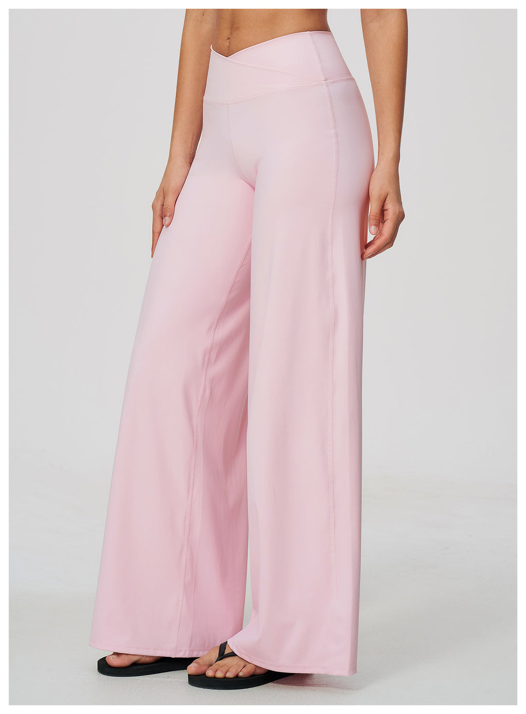 Women Cross Waist High Waist Wide Leg Yoga Pants