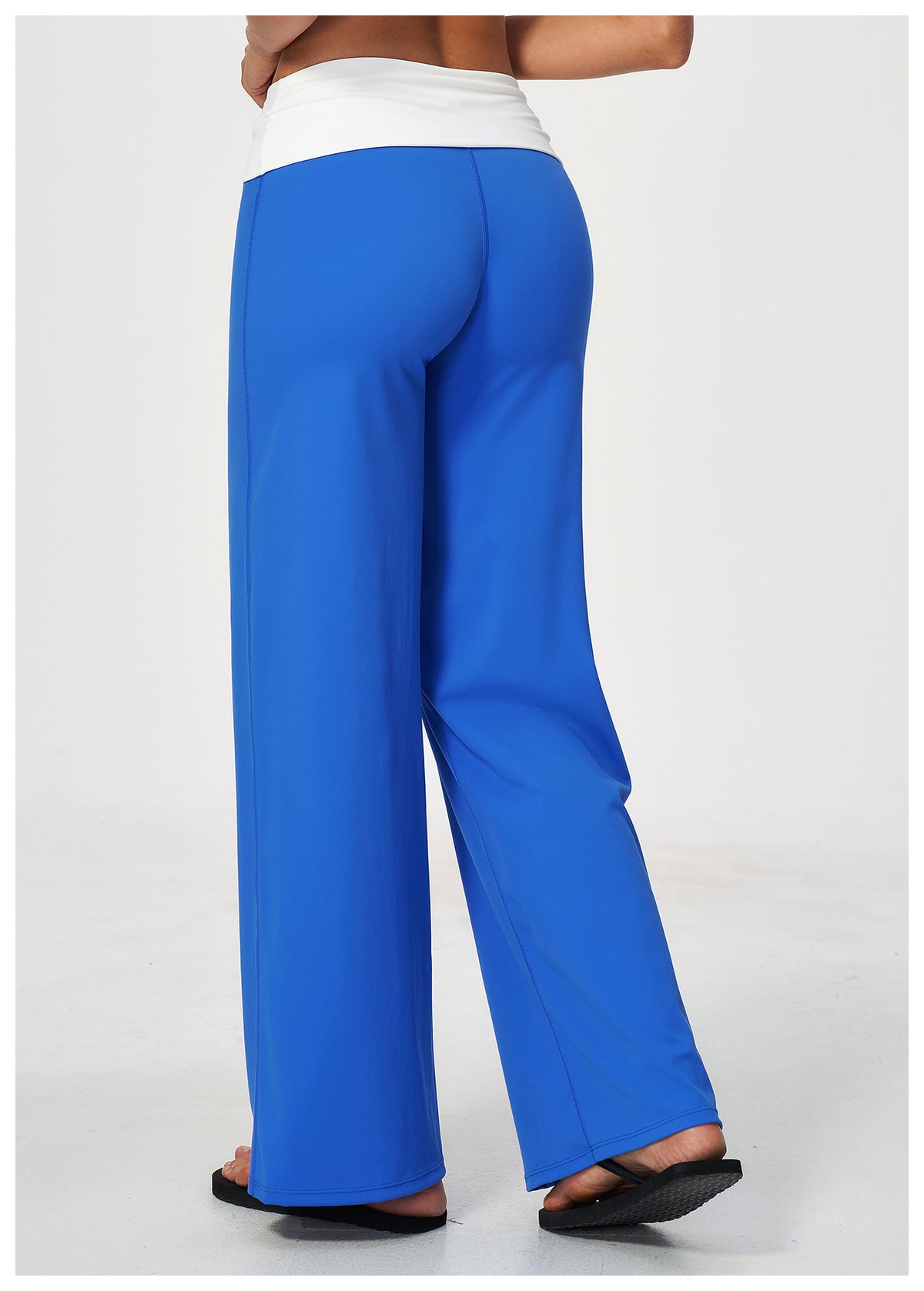 Women Brushed ColorBlock High Waisted Wide Leg Yoga Athletic Pants