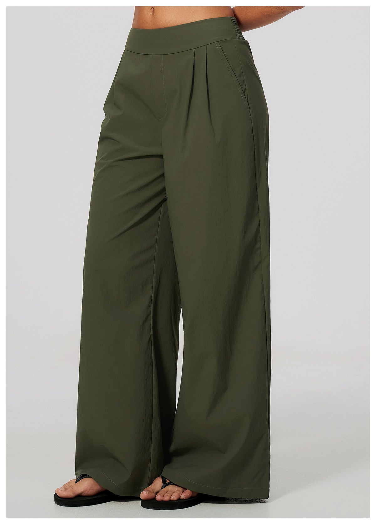 Women High Waist Loose Casual Sports Wide Leg Pants