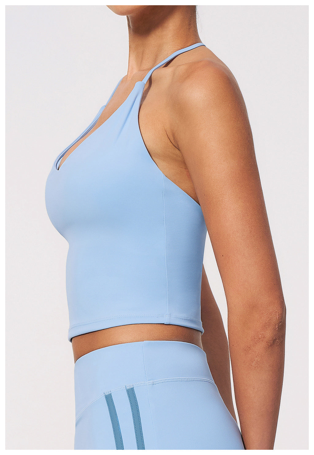Women V Neck T-Back Halter Crop Yoga Vest