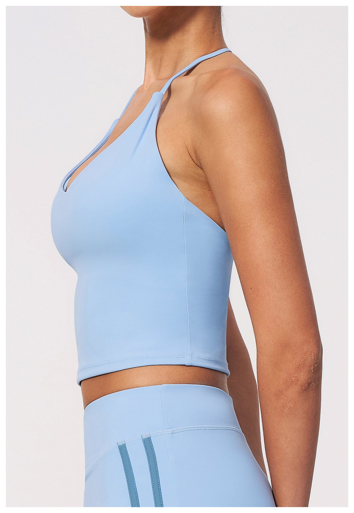 Women V Neck T-Back Halter Crop Yoga Vest