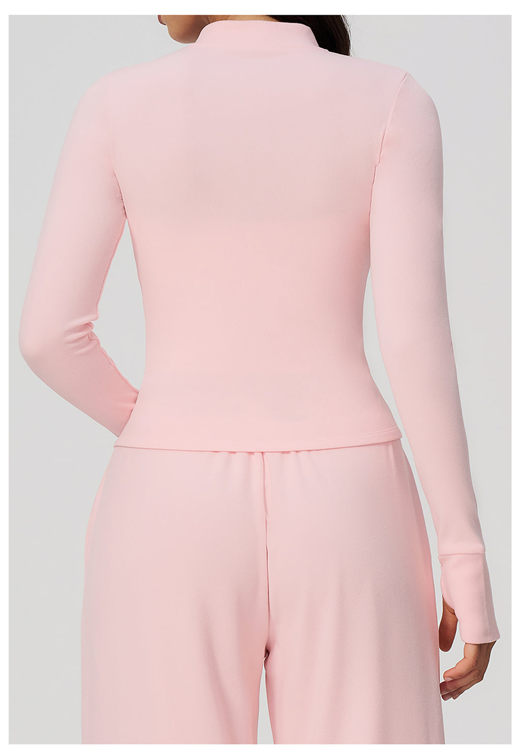 Women's Stand Collar Full Zip Yoga Jacket Thick Fleece Long Sleeve Fitness Sports Top Outdoor Running Training Jacket