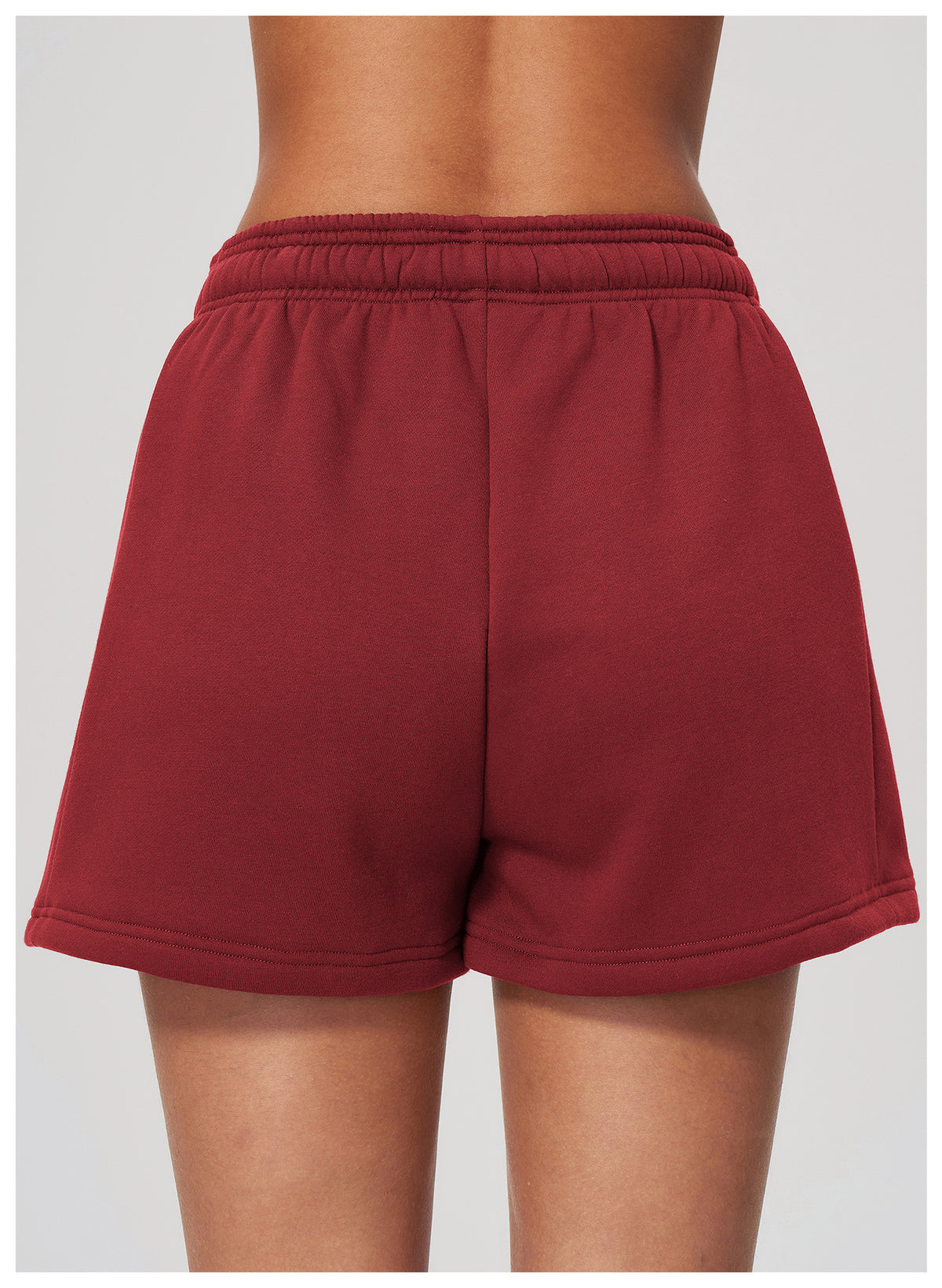 Women Fleece Lined Sweat Shorts Drawstring Waist Loose Warm Shorts with Side Pockets for Autumn Winter