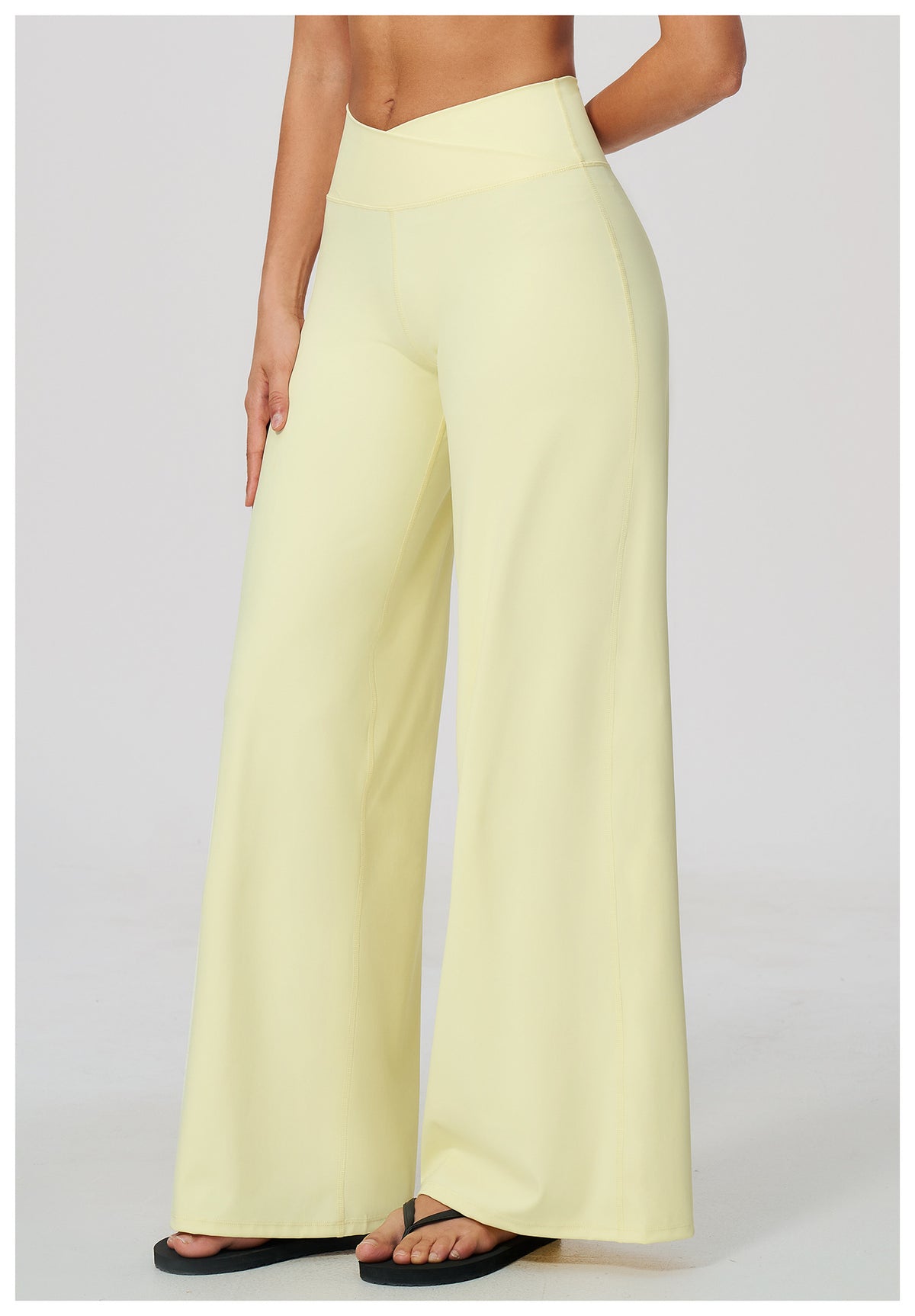 Women Cross Waist High Waist Wide Leg Yoga Pants