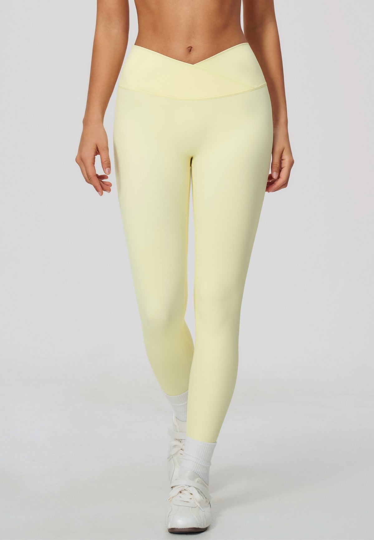 Women Cross Waist High Waisted Yoga Leggings