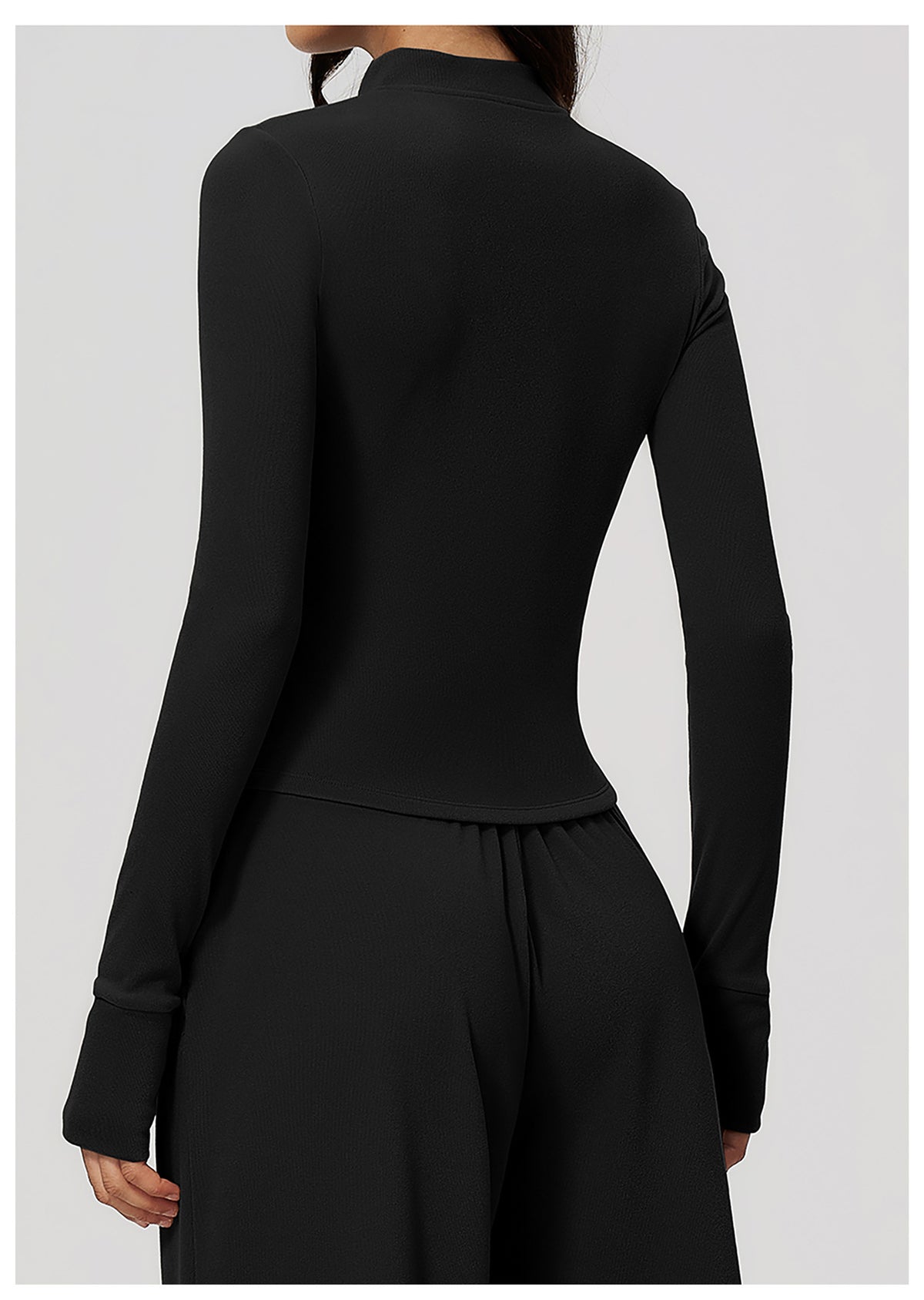 Women's Stand Collar Full Zip Yoga Jacket Thick Fleece Long Sleeve Fitness Sports Top Outdoor Running Training Jacket