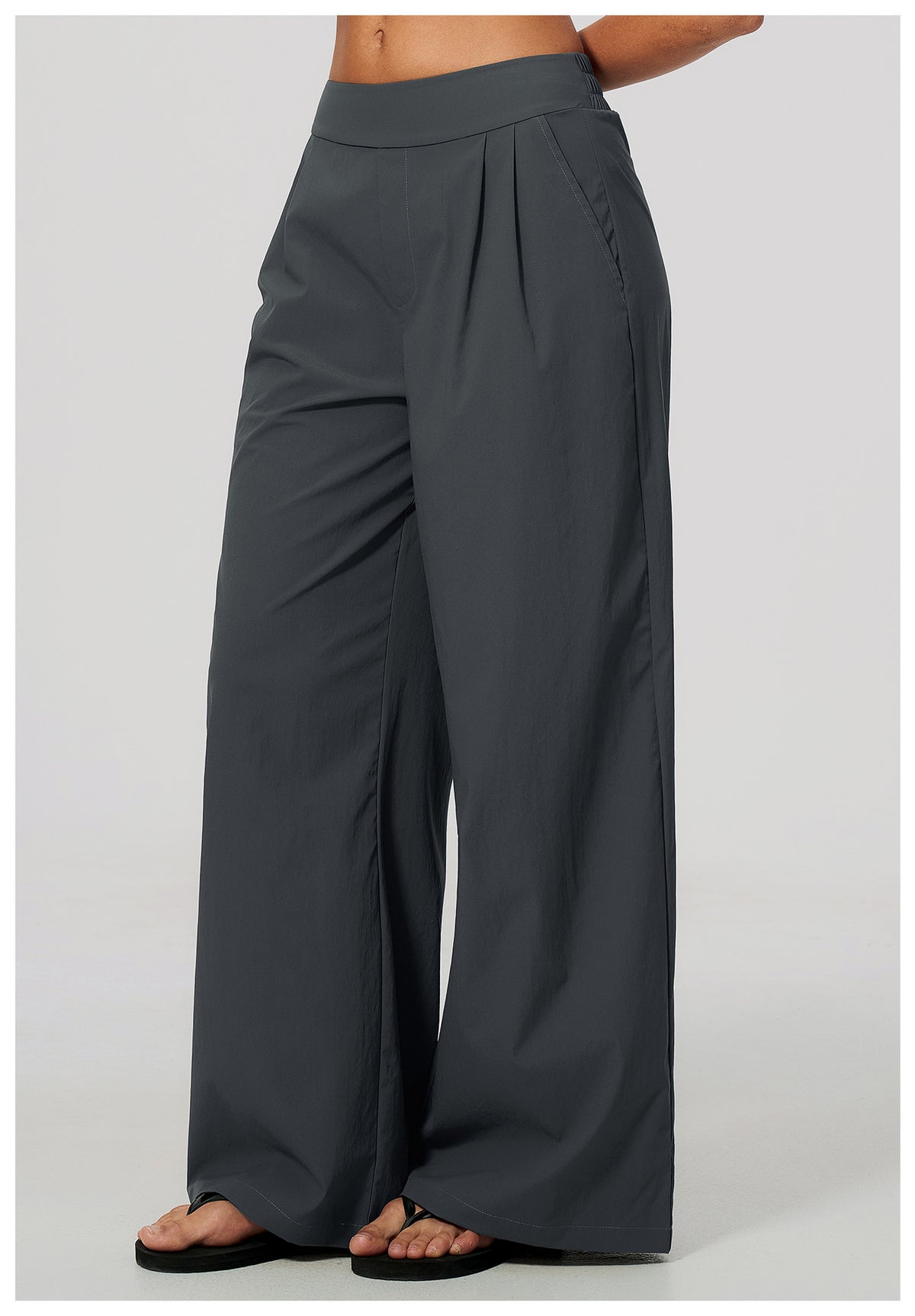Women High Waist Loose Casual Sports Wide Leg Pants