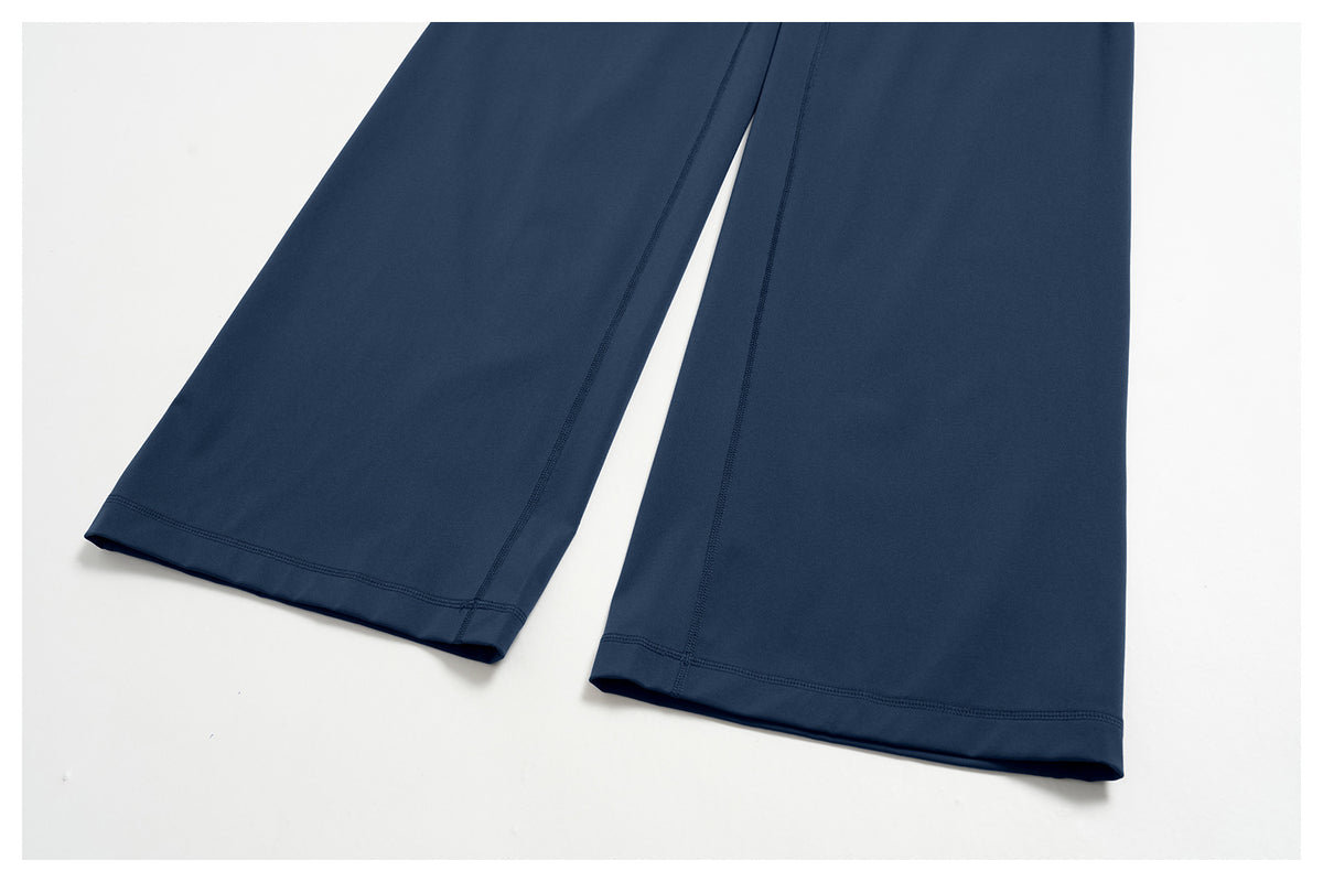 Women No Front Seam High Waisted Loose Fit Wide Leg Yoga Pants