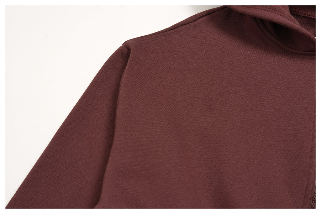 Women 2 Piece Fall Winter Tracksuits Fleece Lined Cropped Zip Up Hoodie and Drawstring Waist Wide Leg Sweatpants with Side Pockets