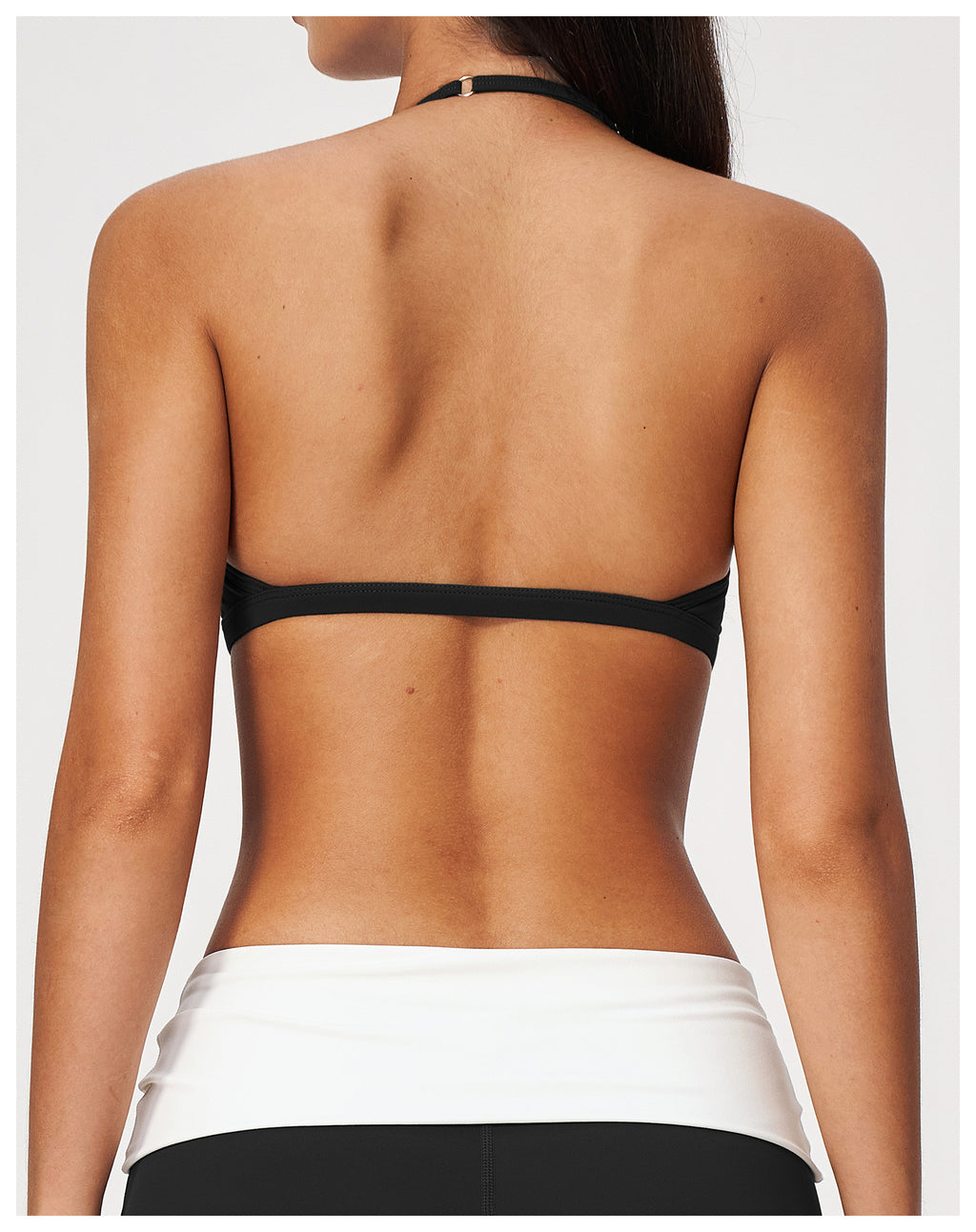 Women Deep V-Neck Halter Thin Strap Backless Sports Bra