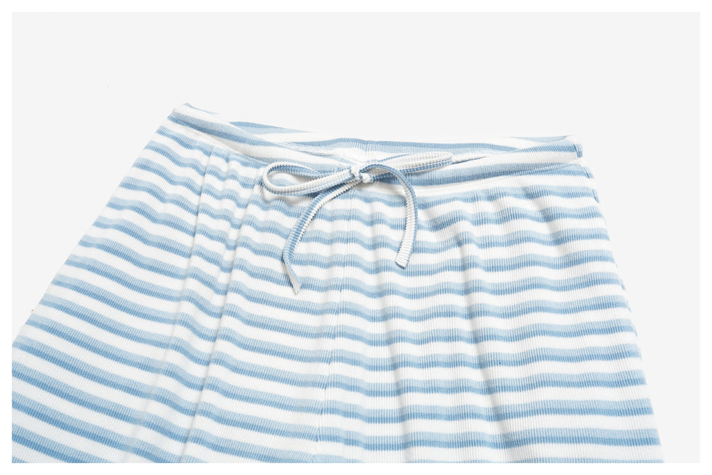 2 Piece Workout Loungewear Set Women Ribbed Striped Stand Collar Long Sleeve Cropped Zip up Jacket and Elastic Drawstring Waist Wide Leg Pants with Pocket