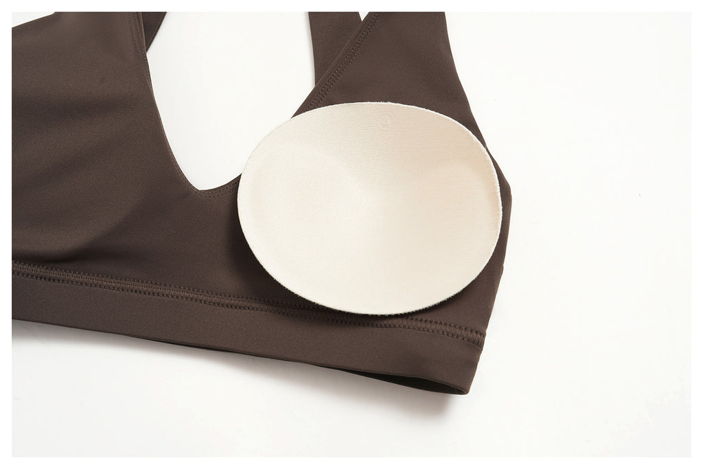 2 Piece Deep V-Neck Sports Bra and Cross Waist Yoga Leggings Set