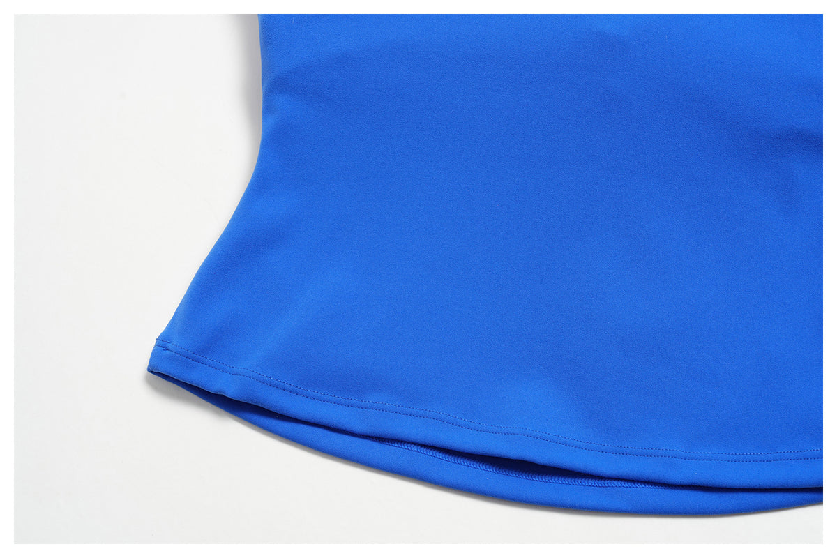 Women Square Neck Adjustable Strap Ruched Slim Fit Workout Yoga Vest with Chest Pad