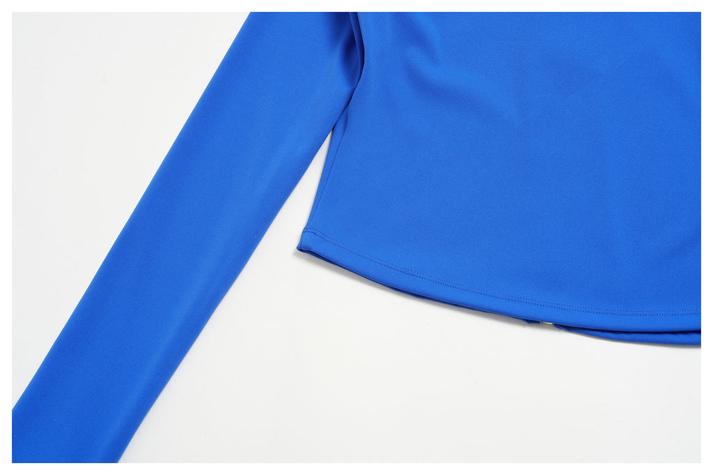 2 Piece Set Stand Collar Full Zip Cropped Running Yoga Workout Jacket and ColorBlock High Waisted Wide Leg Yoga Athletic Pants
