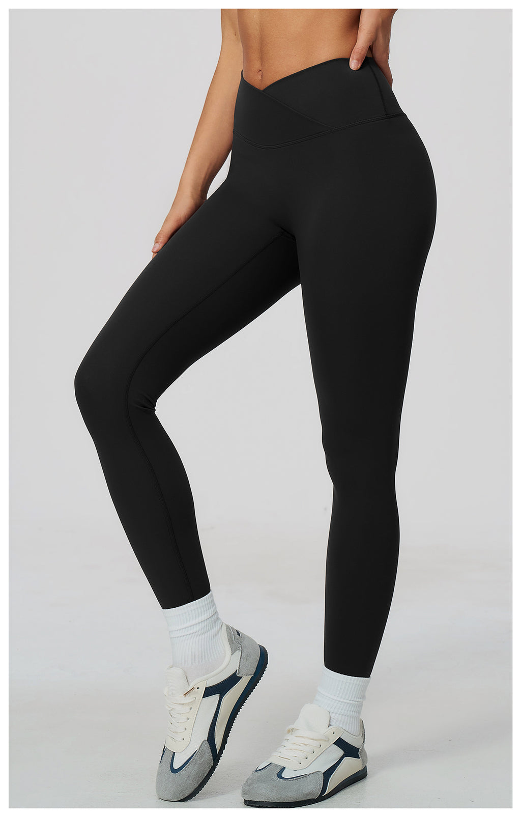 Women Cross Waist High Waisted Yoga Leggings
