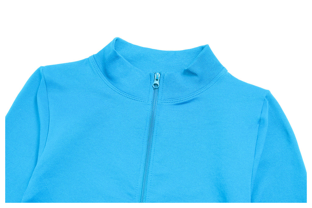 Women Seamless Stand Collar Full Zip Slim Fit Long Sleeve Thumb Hole Fitness Sports Jacket