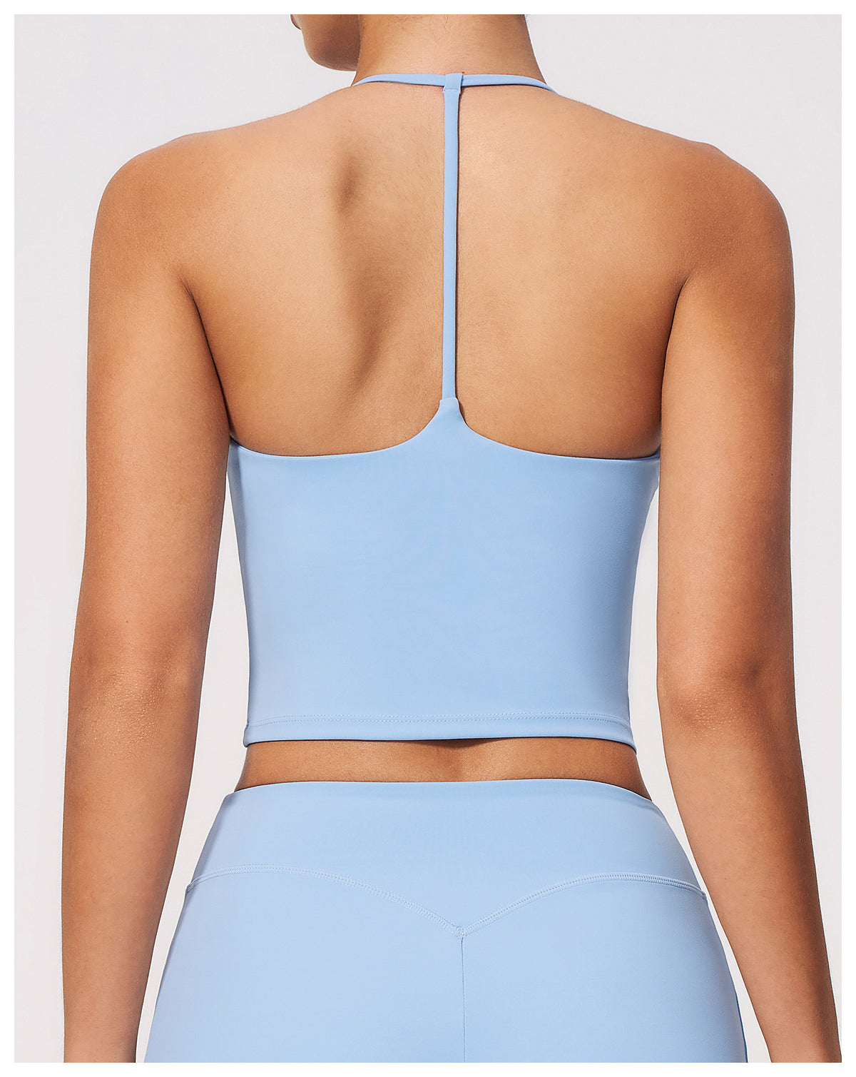 Women V Neck T-Back Halter Crop Yoga Vest