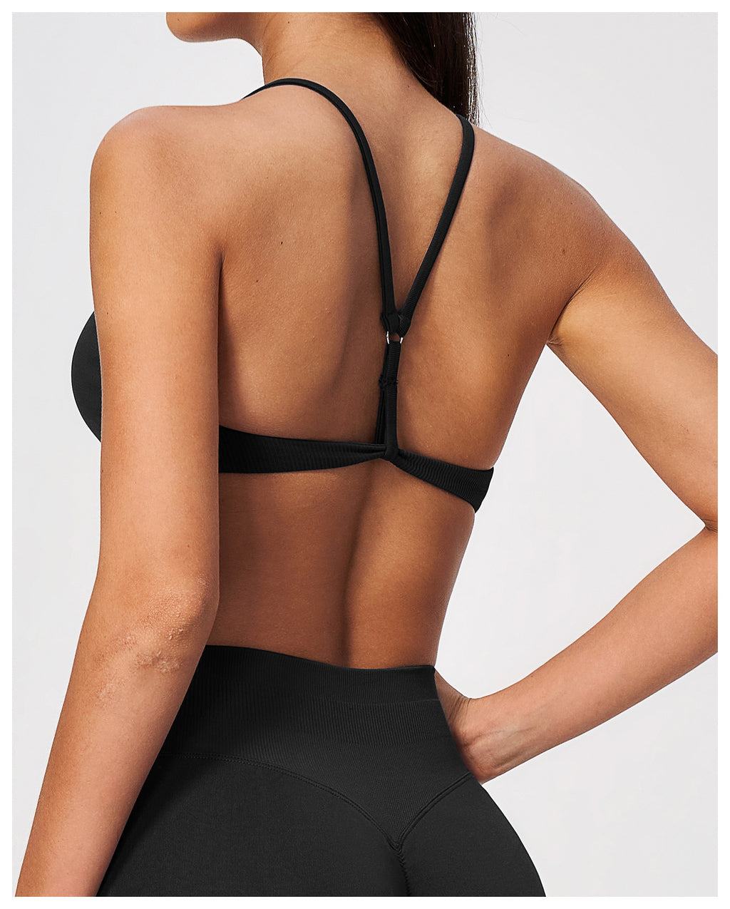 Seamless Sports Bra Women Wireless Y Back Thin Strap Shockproof Quick Dry Breathable Yoga Bra Removable Pads