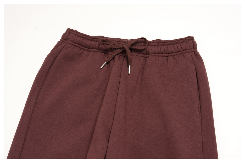 Women 2 Piece Fall Winter Tracksuits Fleece Lined Cropped Zip Up Hoodie and Drawstring Waist Wide Leg Sweatpants with Side Pockets