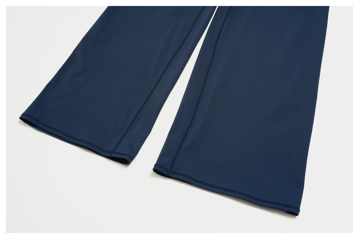 Women 3 Piece Contrast Color Halter Neck Yoga Set Long Sleeve Shrug V Neck Yoga Vest Wide Leg Pants
