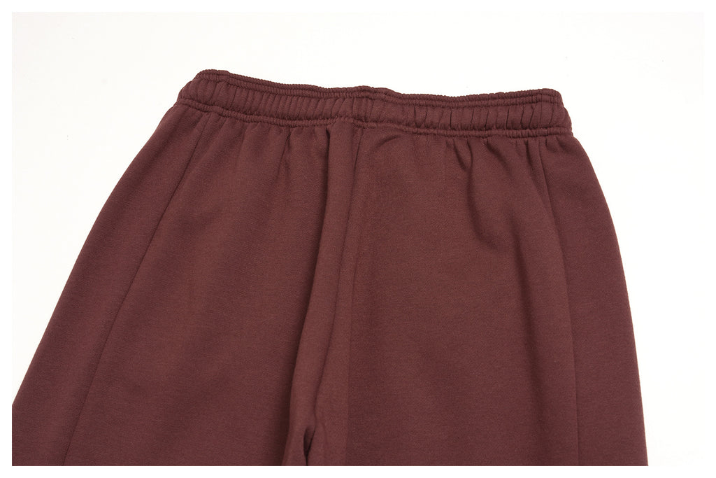 Women Fleece Lined Wide Leg Sweatpants Warm Casual Pants with Side Pockets for Autumn Winter
