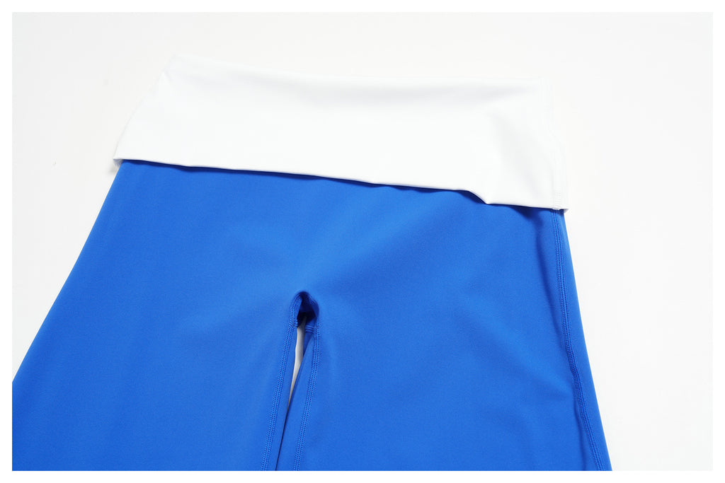 Women Brushed ColorBlock High Waisted Wide Leg Yoga Athletic Pants