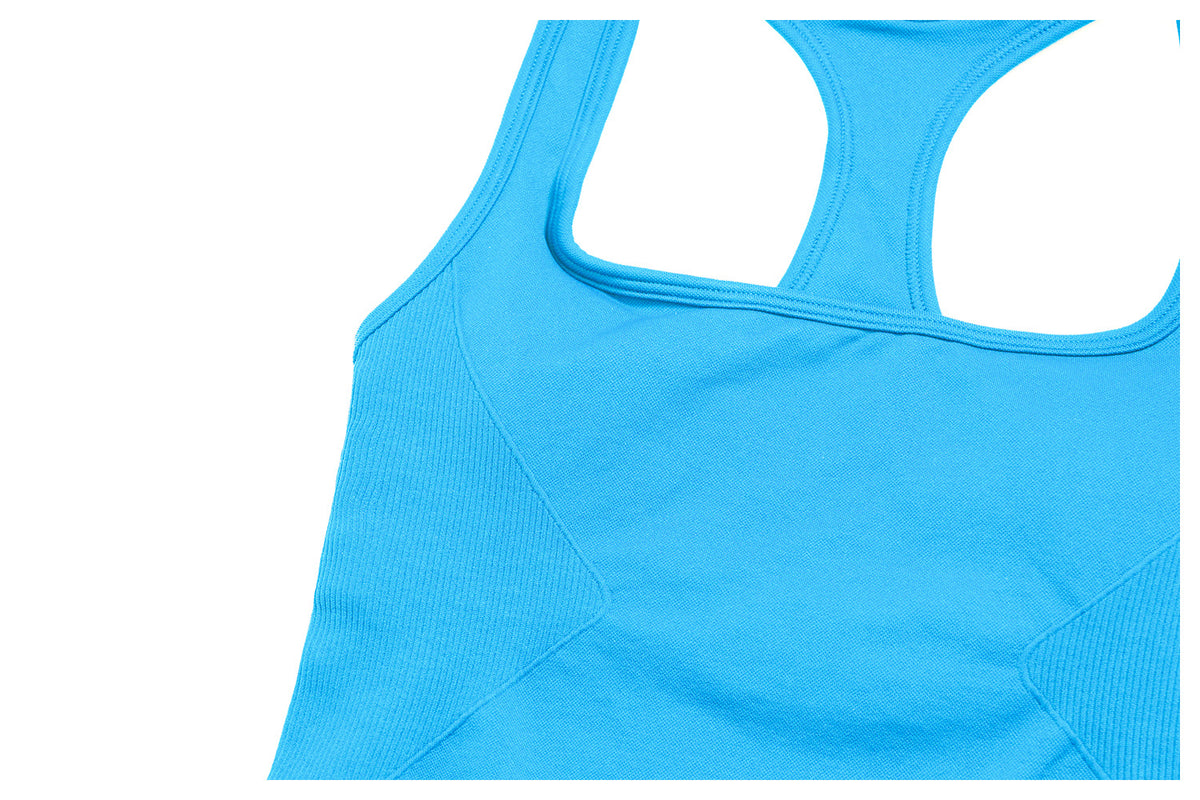 Women Seamless Halter Racerback Yoga Vest with Removable Pads