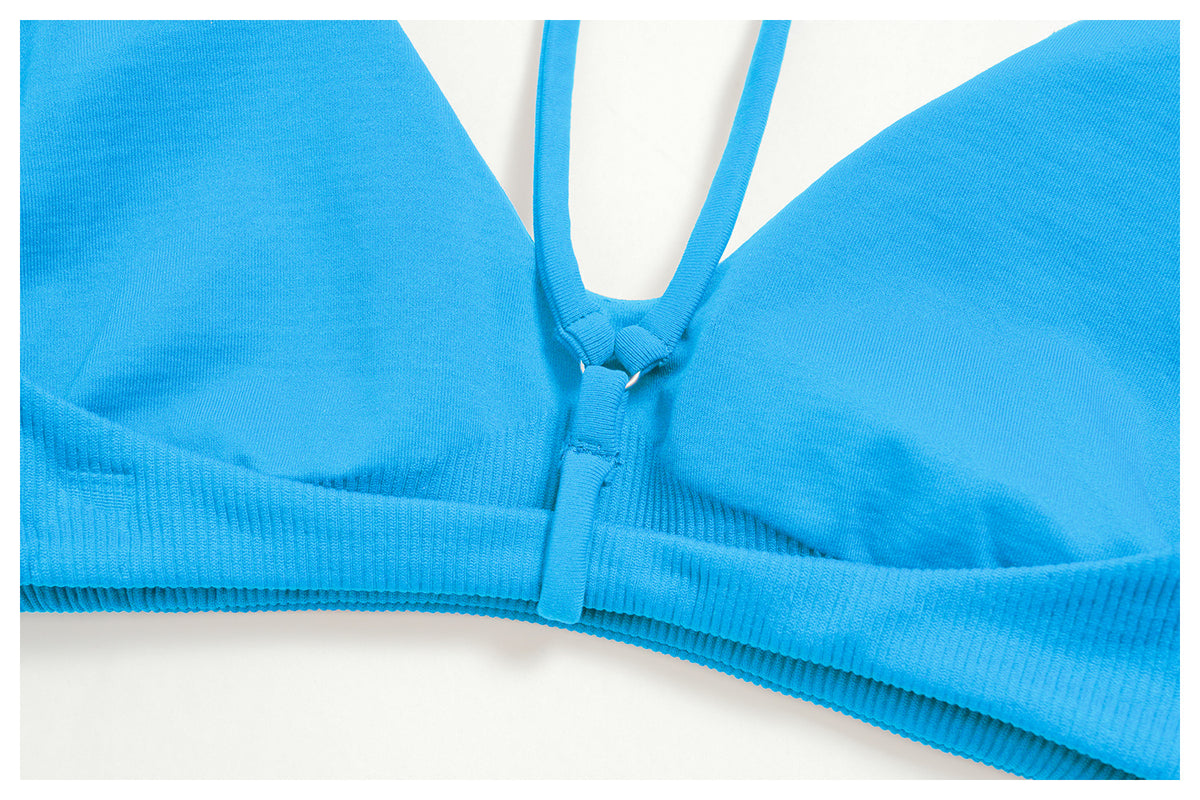 Seamless Sports Bra Women Wireless Y Back Thin Strap Shockproof Quick Dry Breathable Yoga Bra Removable Pads