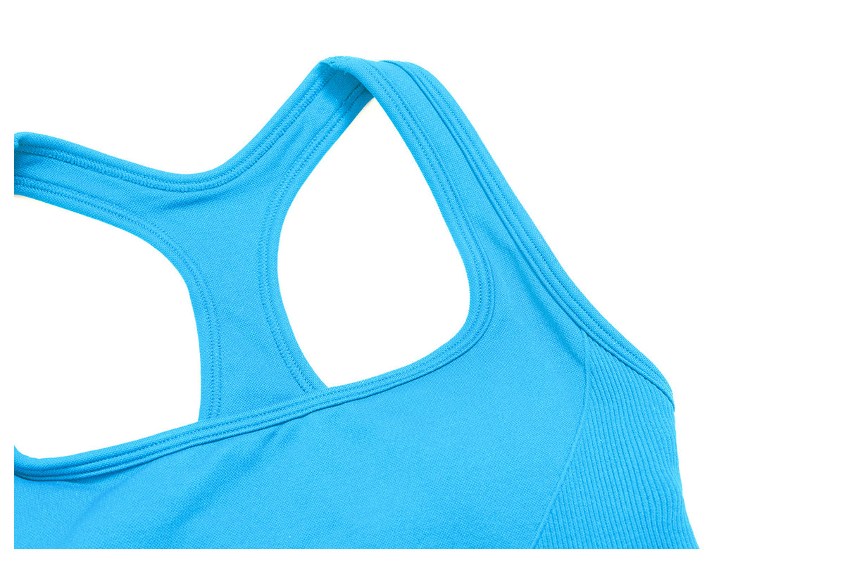 Women Seamless Halter Racerback Yoga Vest with Removable Pads