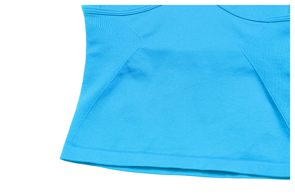 Women Seamless Halter Racerback Yoga Vest with Removable Pads